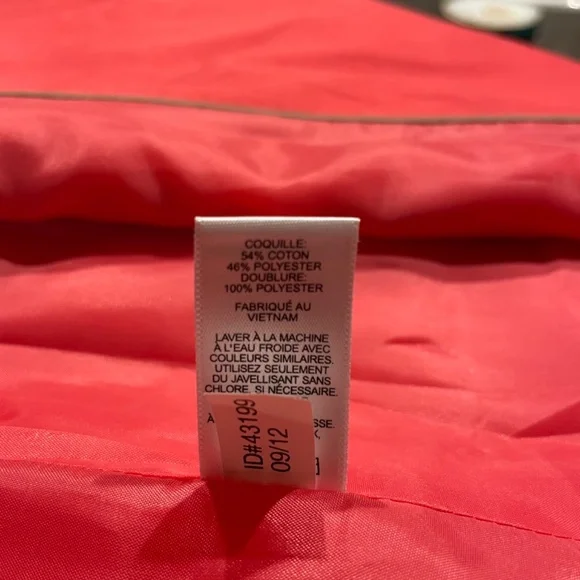 NWT Express short trench coat, coral, size M - Picture 14 of 14